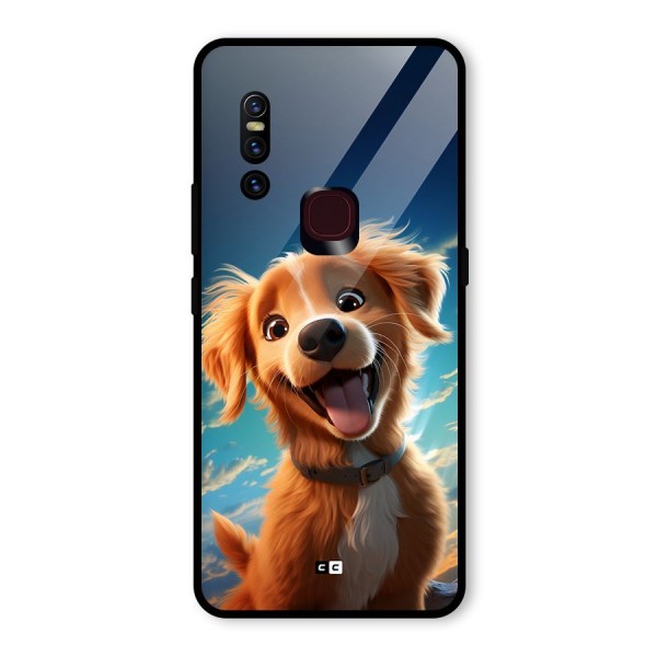 Happy Puppy Glass Back Case for Vivo V15