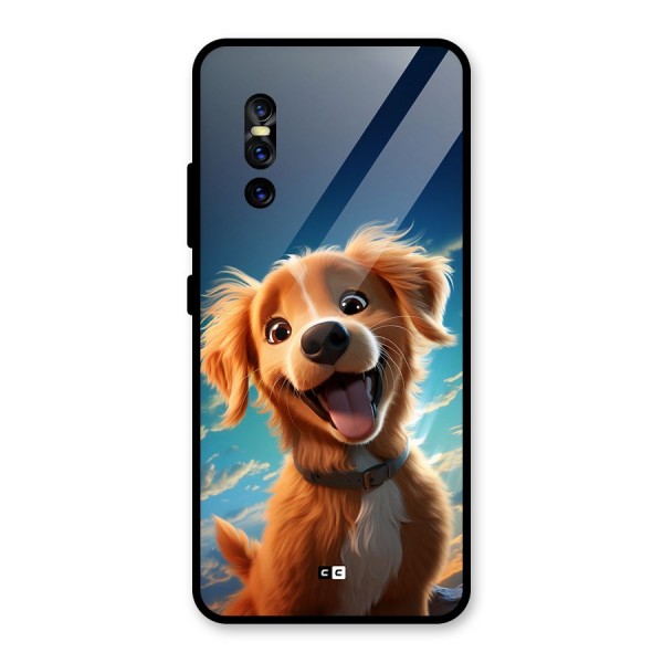 Happy Puppy Glass Back Case for Vivo V15 Pro