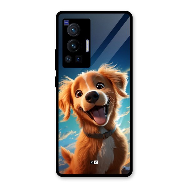 Happy Puppy Glass Back Case for Vivo X70 Pro