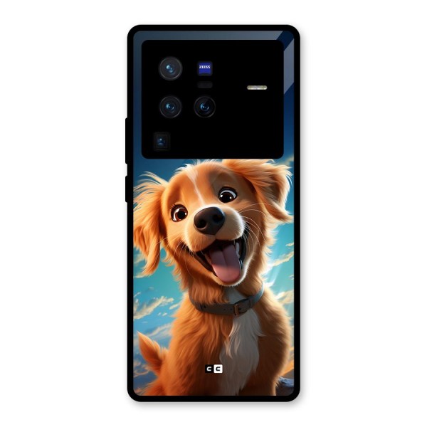 Happy Puppy Glass Back Case for Vivo X80 Pro
