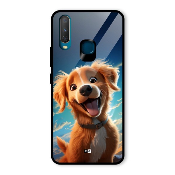 Happy Puppy Glass Back Case for Vivo Y12