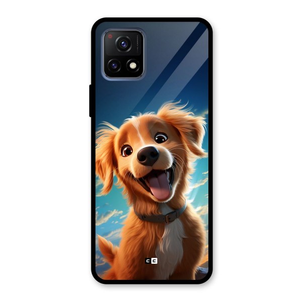 Happy Puppy Glass Back Case for Vivo Y72 5G