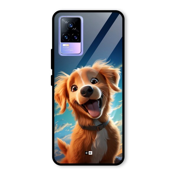 Happy Puppy Glass Back Case for Vivo Y73