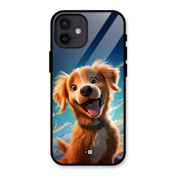 Happy Puppy Glass Back Case for iPhone 12