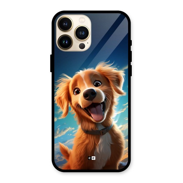 Happy Puppy Glass Back Case for iPhone 13 Pro Max