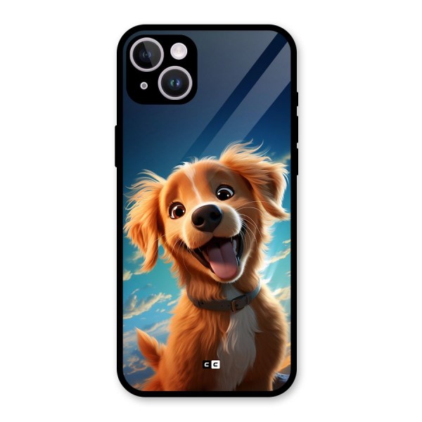 Happy Puppy Glass Back Case for iPhone 14 Plus