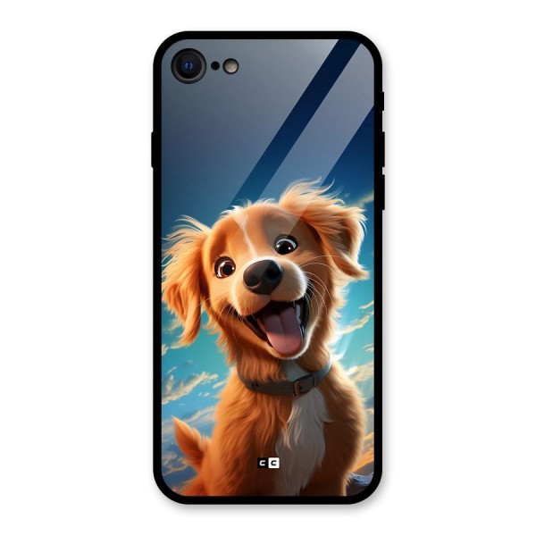 Happy Puppy Glass Back Case for iPhone 8