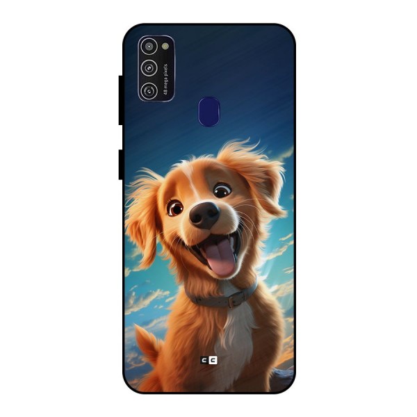 Happy Puppy Metal Back Case for Galaxy M30s