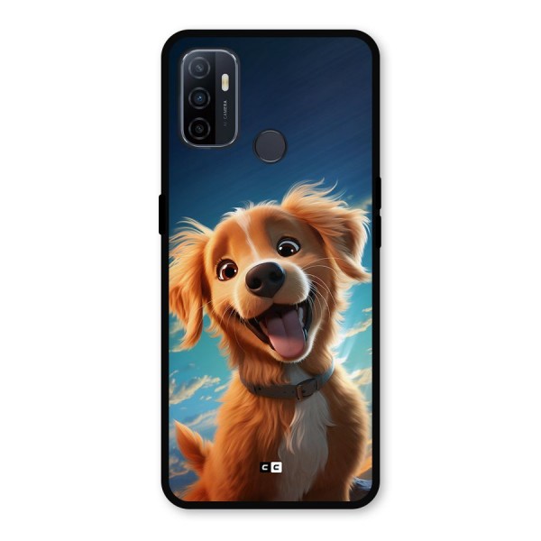 Happy Puppy Metal Back Case for Oppo A53