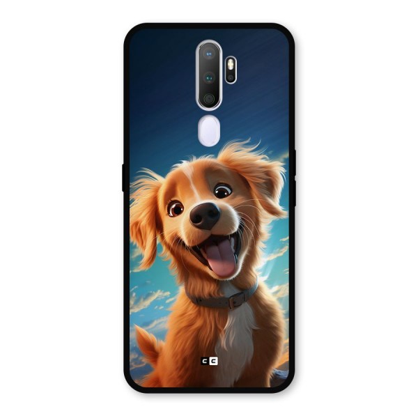 Happy Puppy Metal Back Case for Oppo A9 (2020)