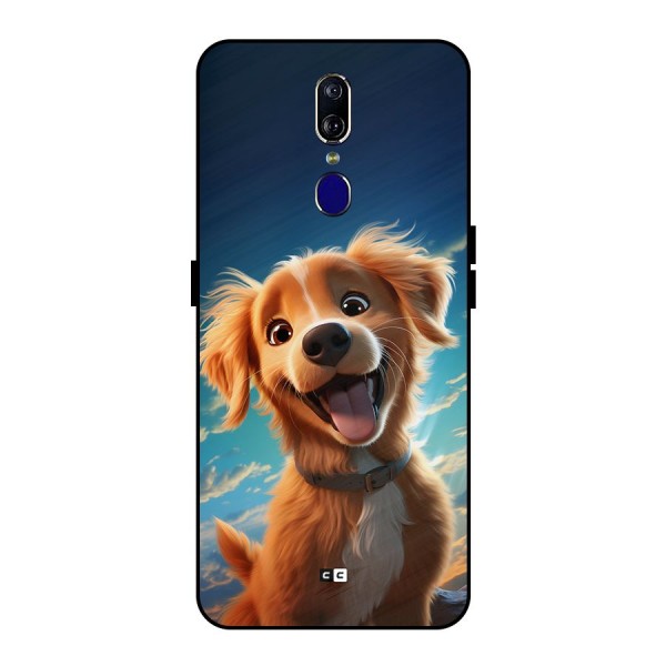 Happy Puppy Metal Back Case for Oppo F11