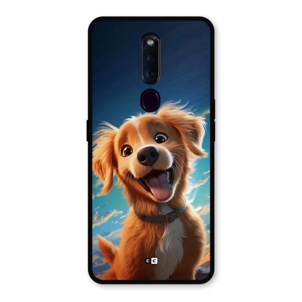 Happy Puppy Metal Back Case for Oppo F11 Pro