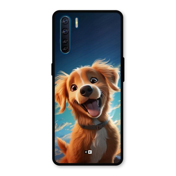 Happy Puppy Metal Back Case for Oppo F15