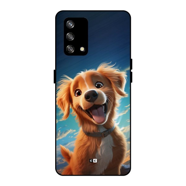 Happy Puppy Metal Back Case for Oppo F19