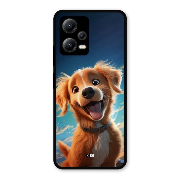 Happy Puppy Metal Back Case for Poco X5