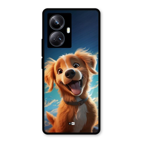 Happy Puppy Metal Back Case for Realme 10 Pro Plus