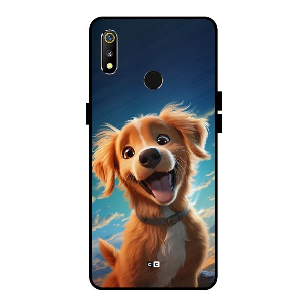 Happy Puppy Metal Back Case for Realme 3