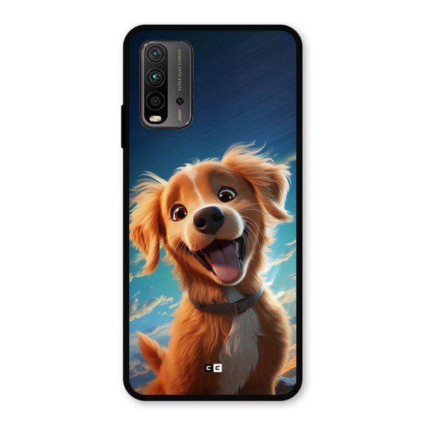 Happy Puppy Metal Back Case for Redmi 9 Power