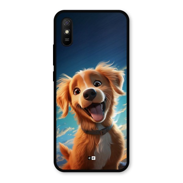 Happy Puppy Metal Back Case for Redmi 9i