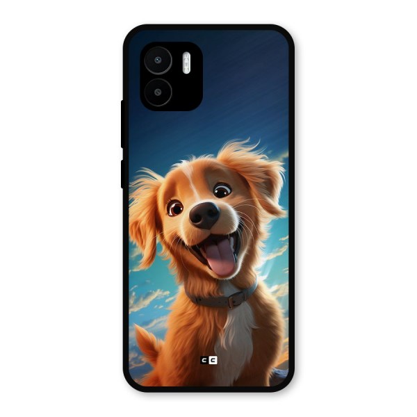 Happy Puppy Metal Back Case for Redmi A1