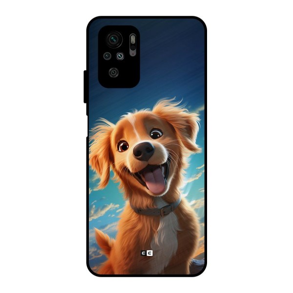 Happy Puppy Metal Back Case for Redmi Note 10