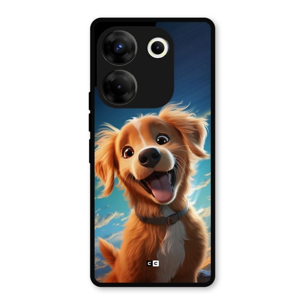 Happy Puppy Metal Back Case for Tecno Camon 20 Pro