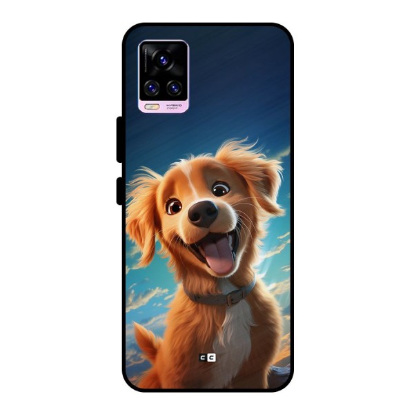 Happy Puppy Metal Back Case for Vivo V20 Pro