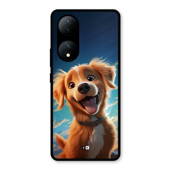 Happy Puppy Metal Back Case for Vivo Y100a