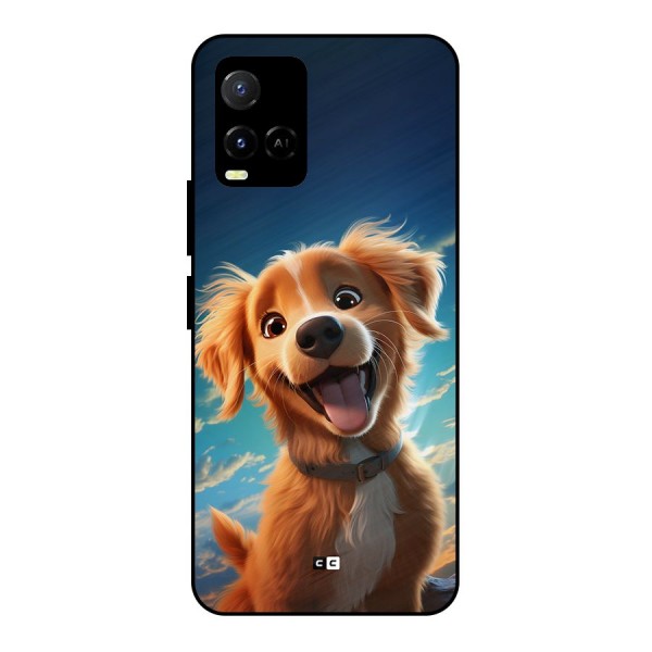 Happy Puppy Metal Back Case for Vivo Y21