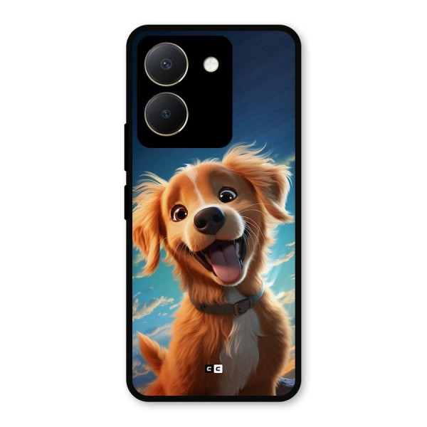 Happy Puppy Metal Back Case for Vivo Y36