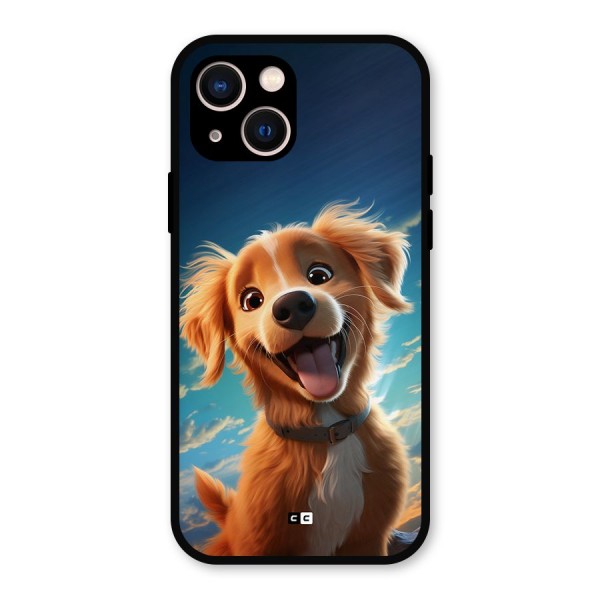 Happy Puppy Metal Back Case for iPhone 13