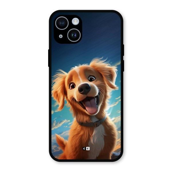 Happy Puppy Metal Back Case for iPhone 14