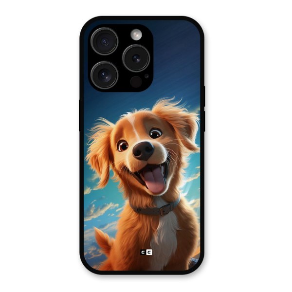 Happy Puppy Metal Back Case for iPhone 15 Pro