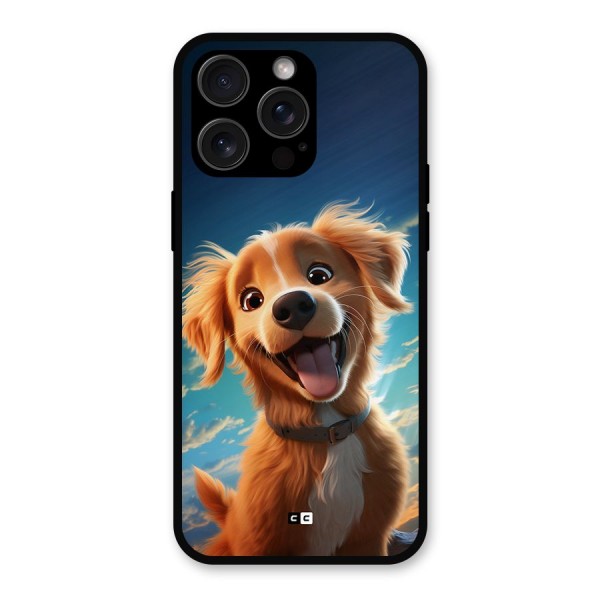 Happy Puppy Metal Back Case for iPhone 15 Pro Max