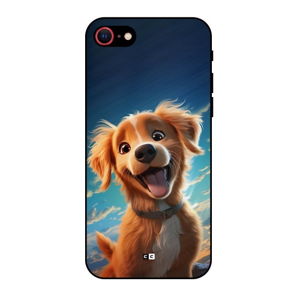 Happy Puppy Metal Back Case for iPhone 8