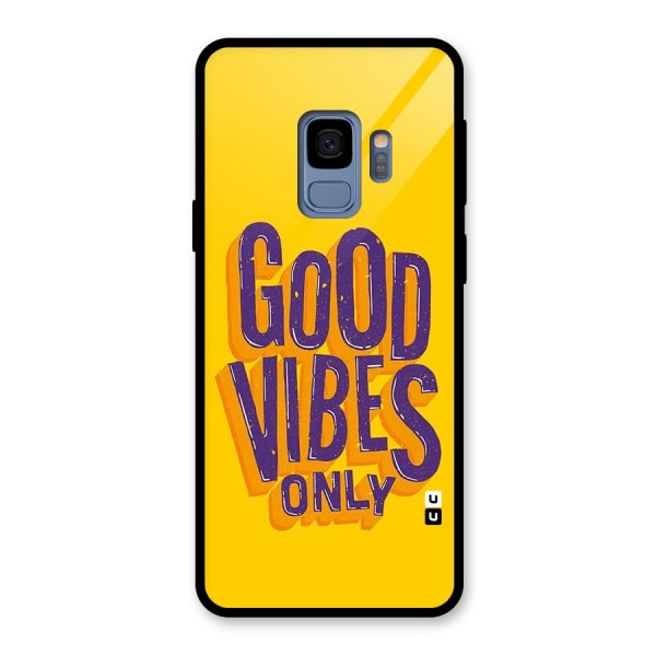 Happy Vibes Only Glass Back Case for Galaxy S9