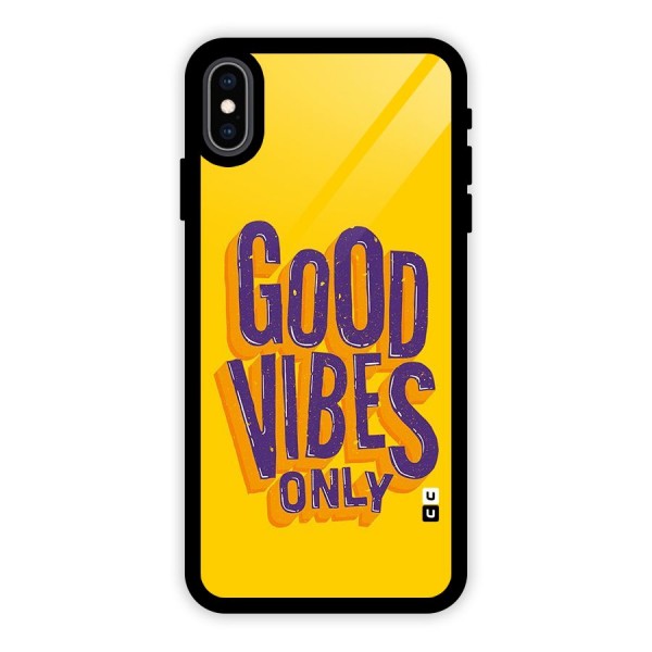 Happy Vibes Only Glass Back Case for iPhone XS Max