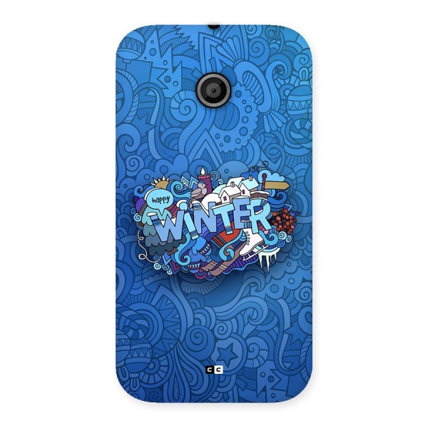 Happy Winter Back Case for Moto E