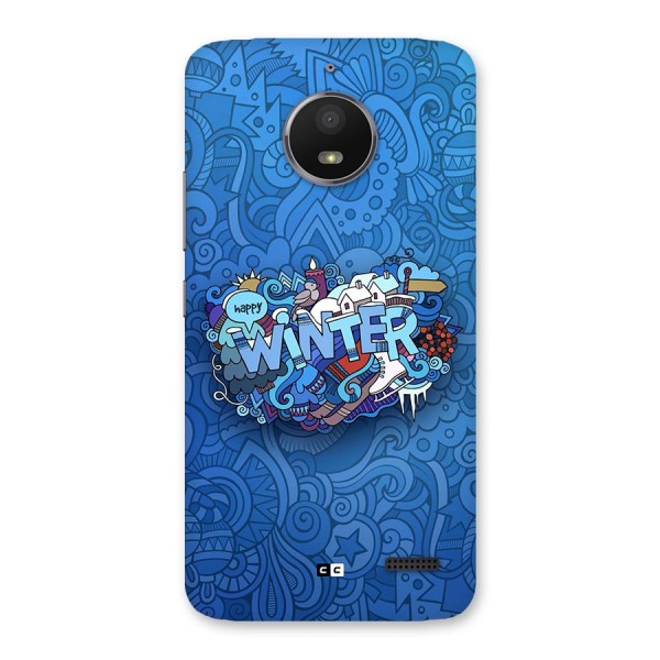 Happy Winter Back Case for Moto E4