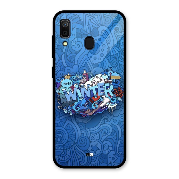 Happy Winter Glass Back Case for Galaxy A30