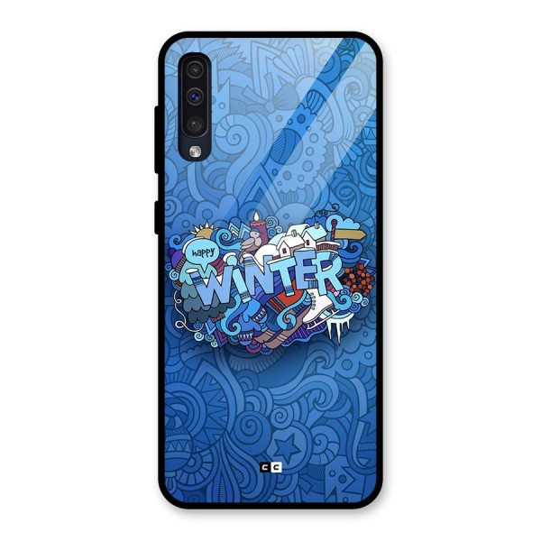 Happy Winter Glass Back Case for Galaxy A50s