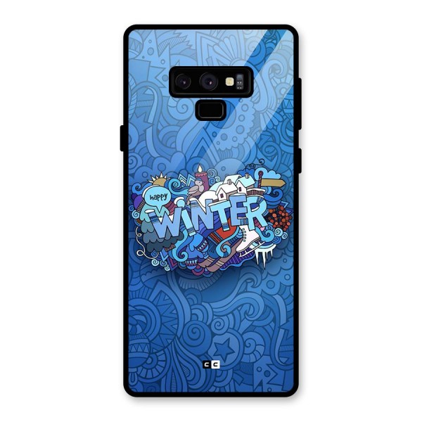 Happy Winter Glass Back Case for Galaxy Note 9