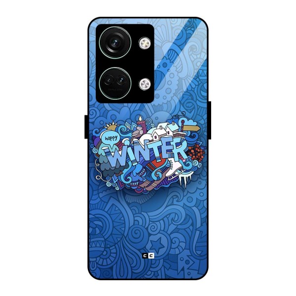 Happy Winter Glass Back Case for Oneplus Nord 3