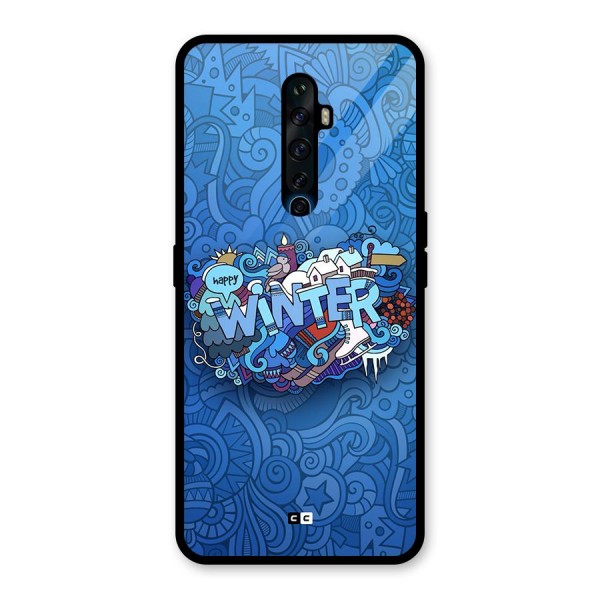 Happy Winter Glass Back Case for Oppo Reno2 Z