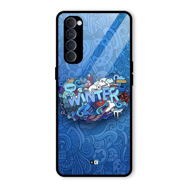 Happy Winter Glass Back Case for Oppo Reno4 Pro