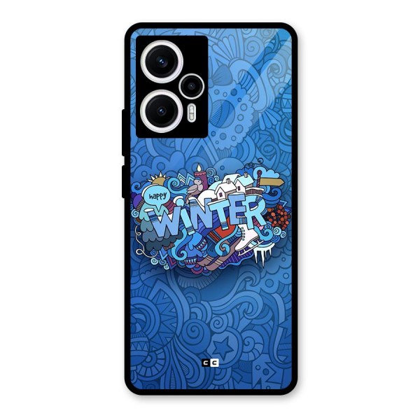 Happy Winter Glass Back Case for Poco F5