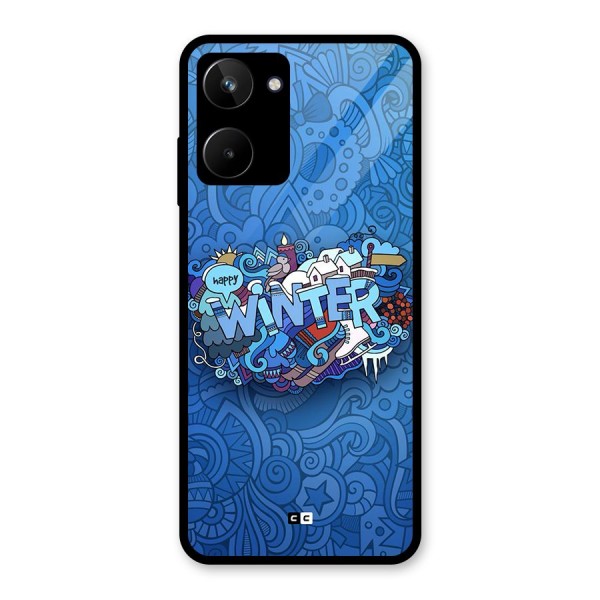 Happy Winter Glass Back Case for Realme 10