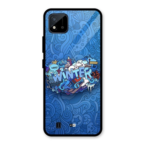 Happy Winter Glass Back Case for Realme C11 2021