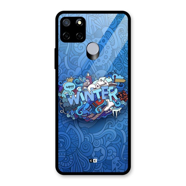 Happy Winter Glass Back Case for Realme C15