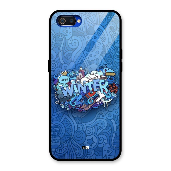 Happy Winter Glass Back Case for Realme C2